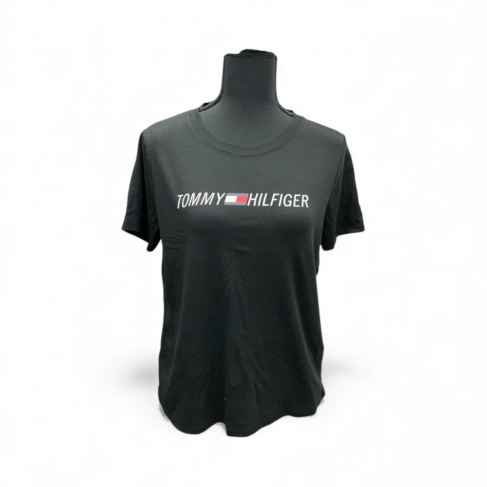 Tommy Hilfiger Sport Black Tee with Red Logo